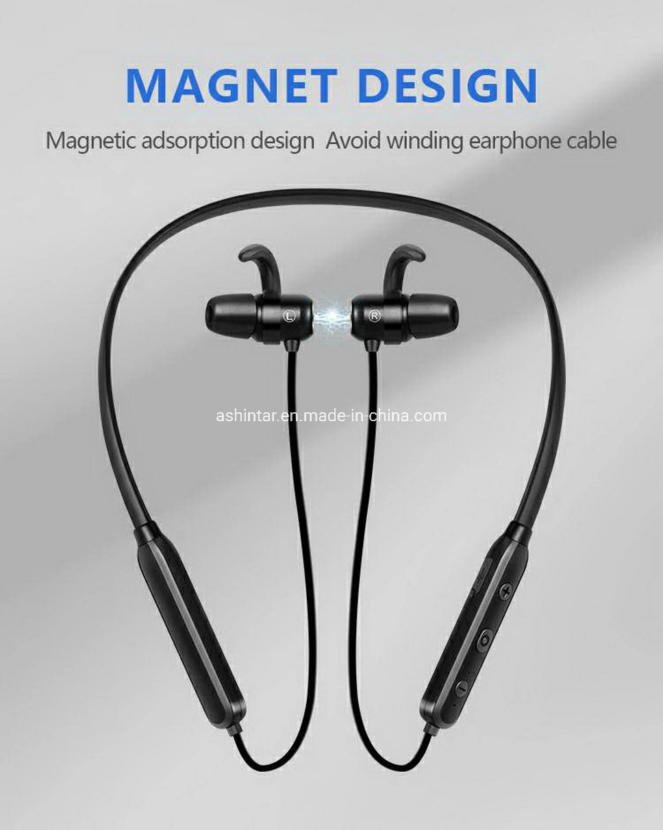 4D Wireless Sport Headphone Built-in Mic Lightweight Neckband Bluetooth Headset