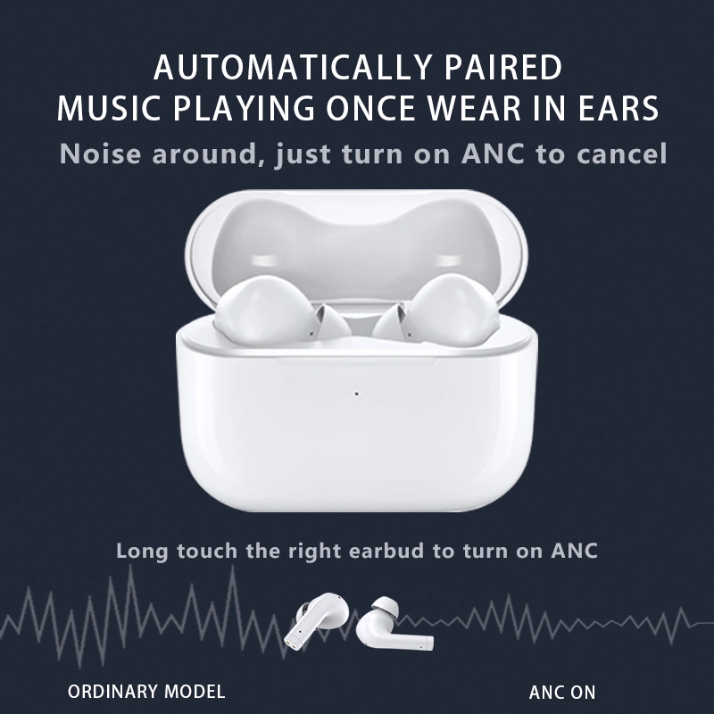 Touch Control Noise Cancelling Headset Headphone Teanabuds Tws Wireless in Ear Earphone