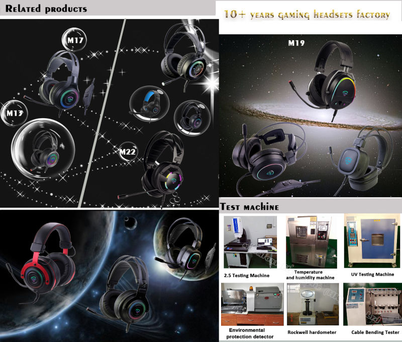 OEM PC USB Headphone Gaming Headset with Microphone for Players