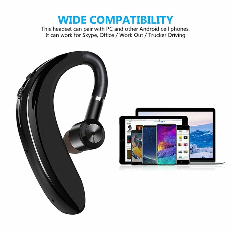 2020 New Wireless Earphone Business Headsets with Mic Handsfree Call Ear-Hook Earphones
