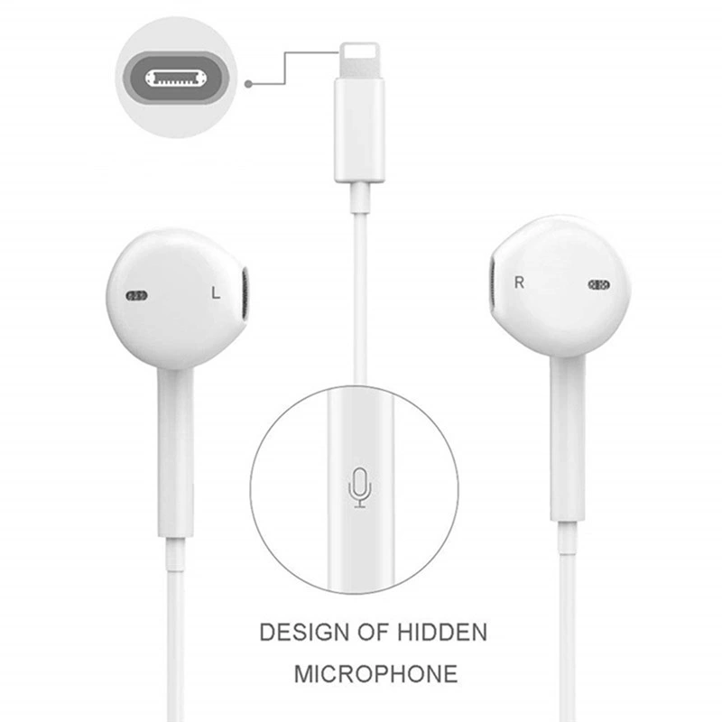 Free Sample Wired in Ear Earphone Noise Cancelling with Mic Earbuds Bluetooth Boat Headphone Lightning Headset