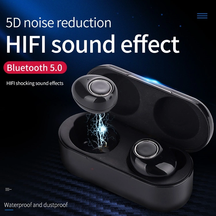 Wireless Headphones with Microphone Sports Waterproof Earphones Stereo Noise Cancelling Headset Earbuds