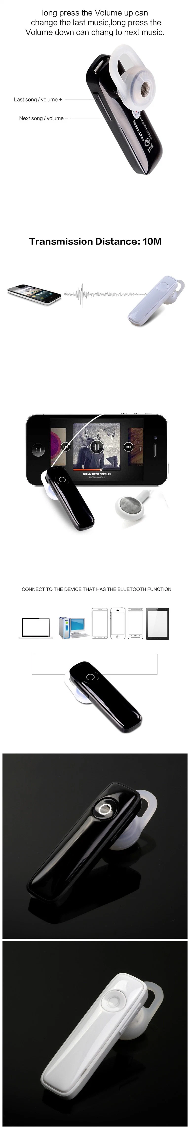 Lowest Price Single Business Bluetooth Headset M165 for Ios and Android