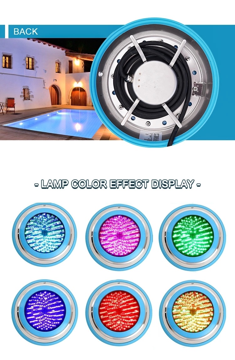 12W Underwater LED Lamp IP68 White Swimming Pool Lights Wall Mounted