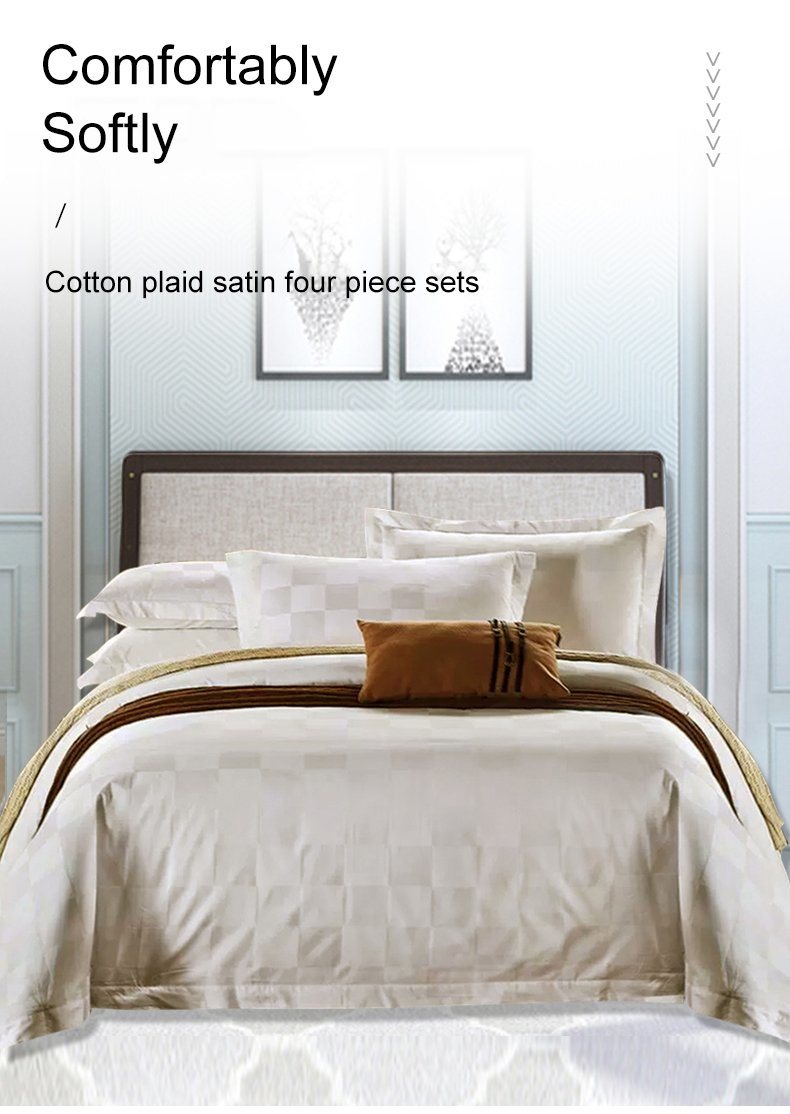 Wholesale Good Price Hotel Elegant Style Solid Color Duvet Cover Snowy Beige White or Ginger