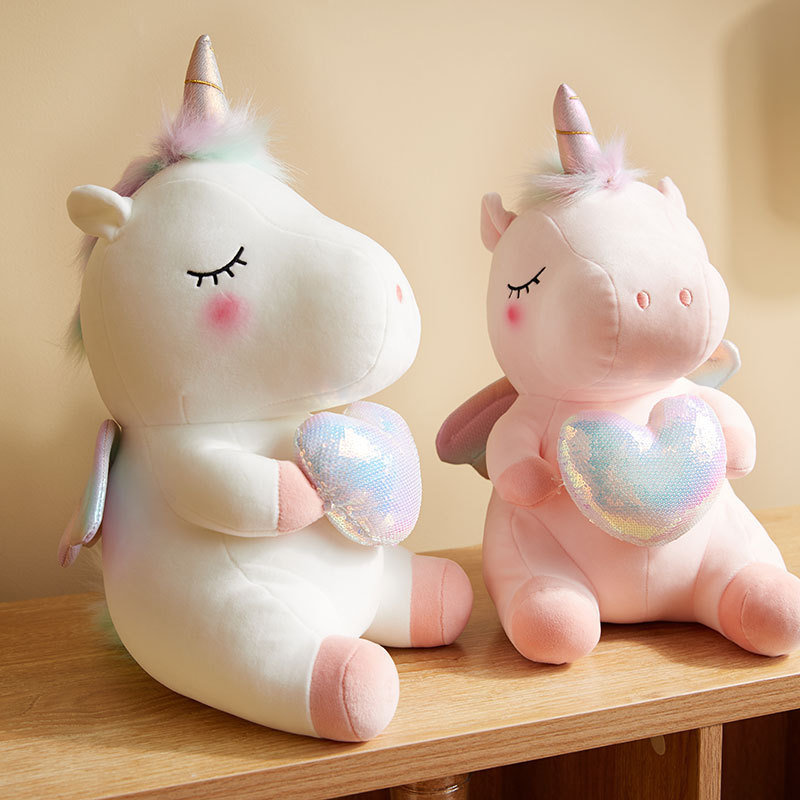White Unicorn Plush Toy for Girl