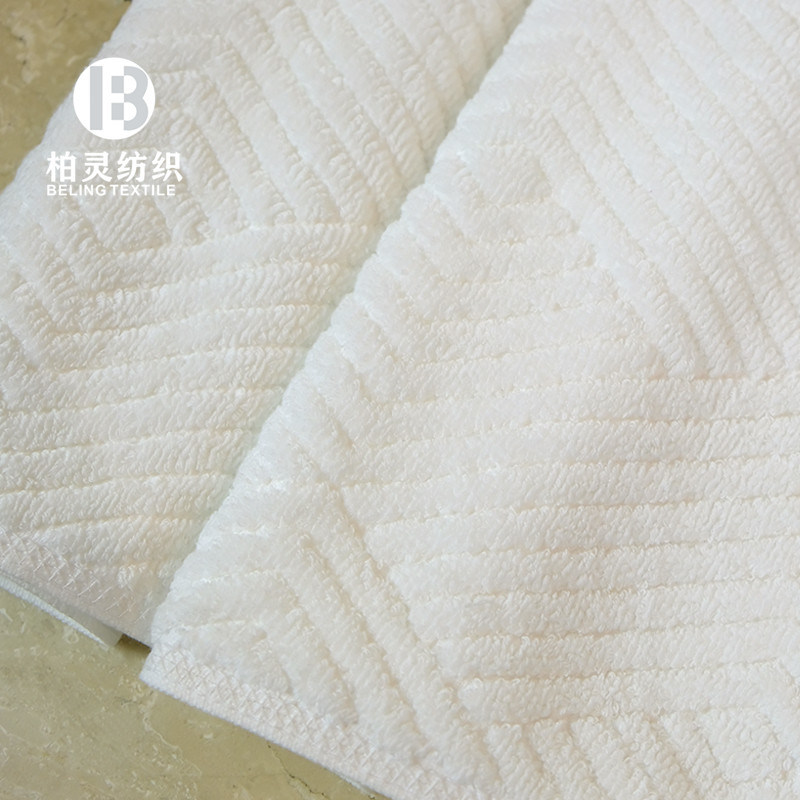 100% Cotton Elegant Customized White Bath Mat for Star Hotel