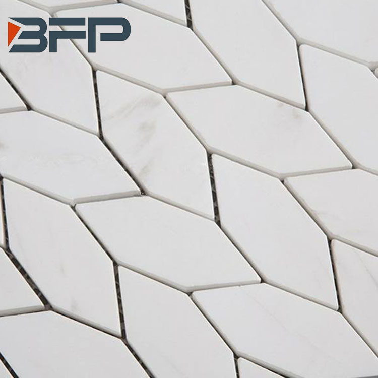 White Beige Grey Yellow Marble Mosaic, Small Piece Marble Tiles