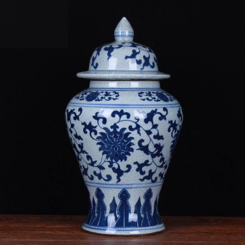 Wholesale Jingdezhen Porcelain Vases Vintage Crafts Antique Blue and White Flowerpot Blue and White Ceramic