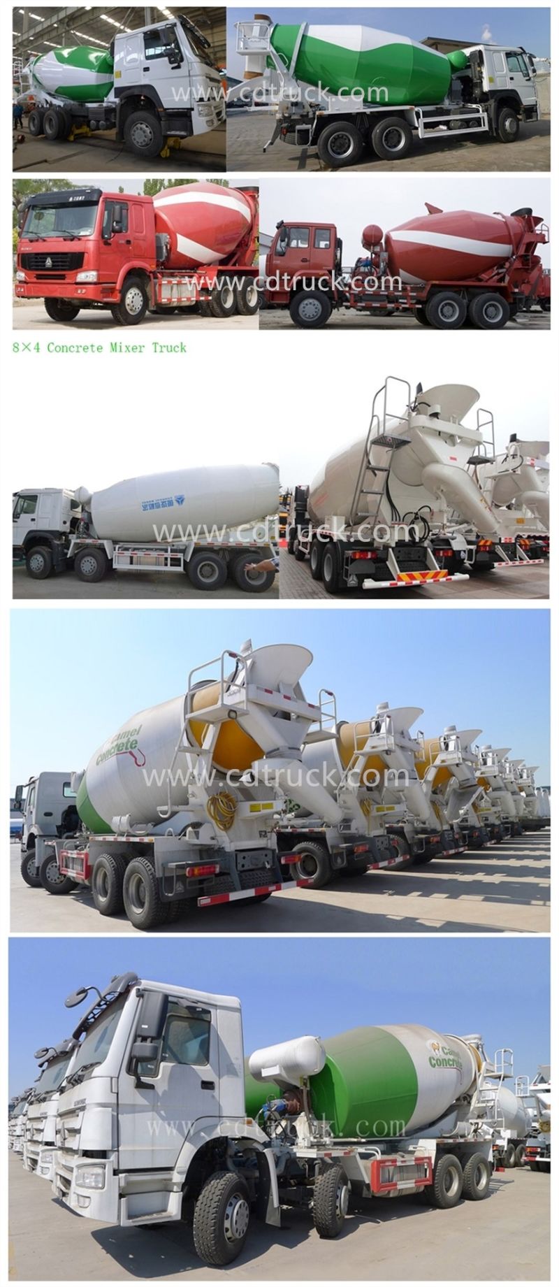 Sinotruk 10 Wheeler 8m3 Cement Mixture Concrete Mixing Truck
