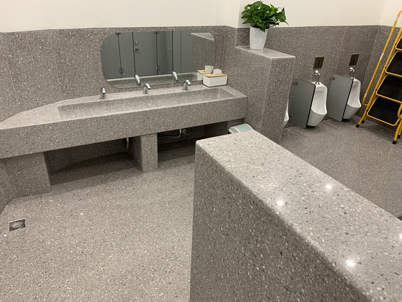 Fashionable Cement Terrazzo Artificial Stone for Interior Decoration Grey Floor Tile