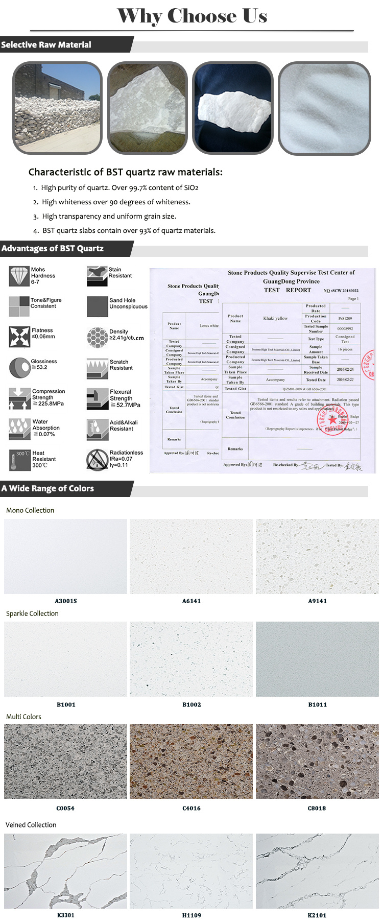 24X24 White Star Quartz Stone for Floor Tiles