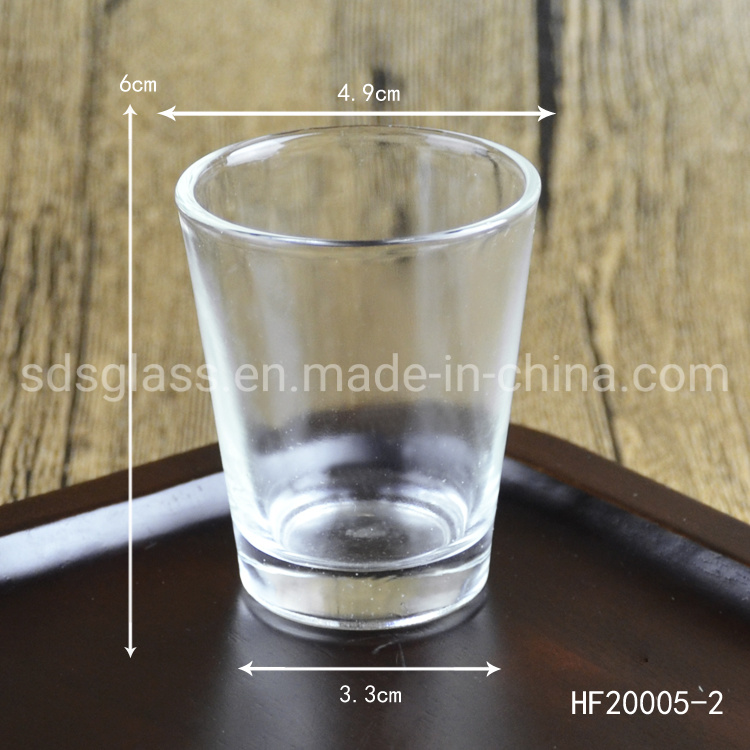 2oz Soda Lime Glass Unbreakable Think Bottom Blank Shot Glass
