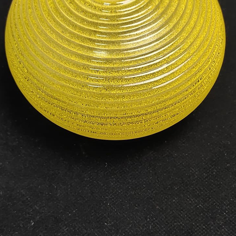 Yellow Sand Inside Glass Lampshade Handblown
