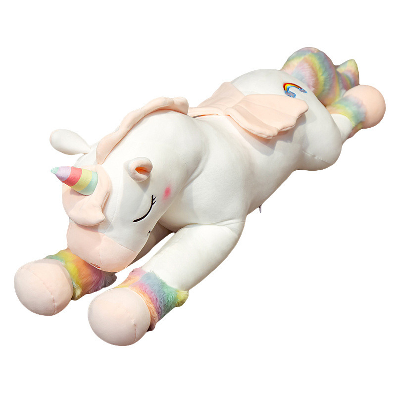 Eco Soft Stuff Custom Unicorn Plush Stuffed Toy with Rainbow Horn Plush Unicorn Toy