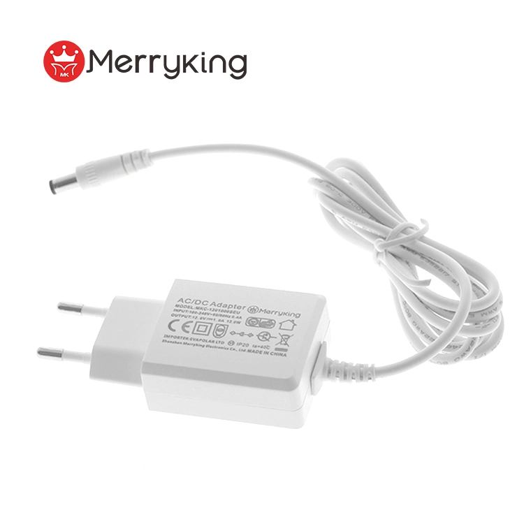 CE Listed White Color AC DC Power Supply Adaptor 9V 1A Switch Power Adapter for LED