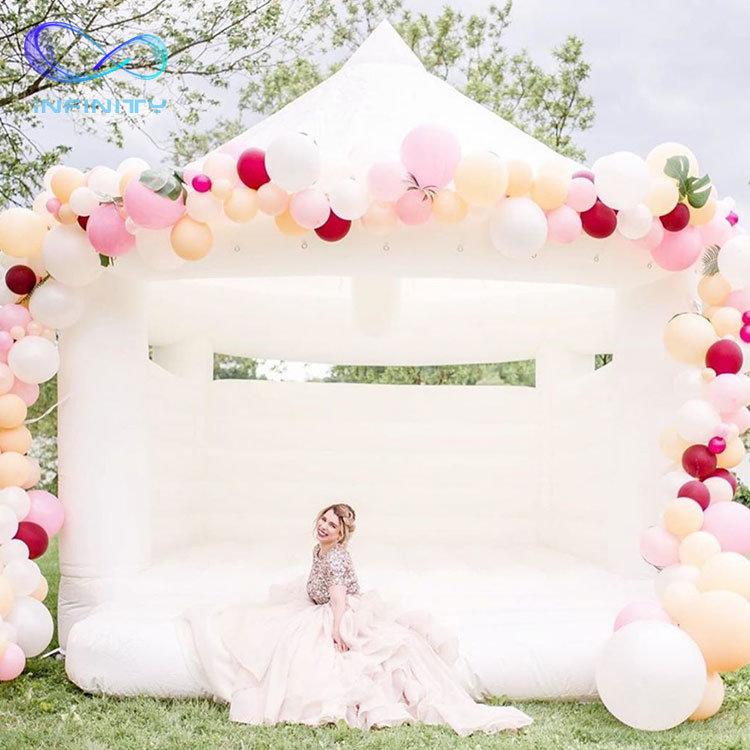 Manufacturer Inflatable Jumping Dome Wedding Jumper White Bounce Castle