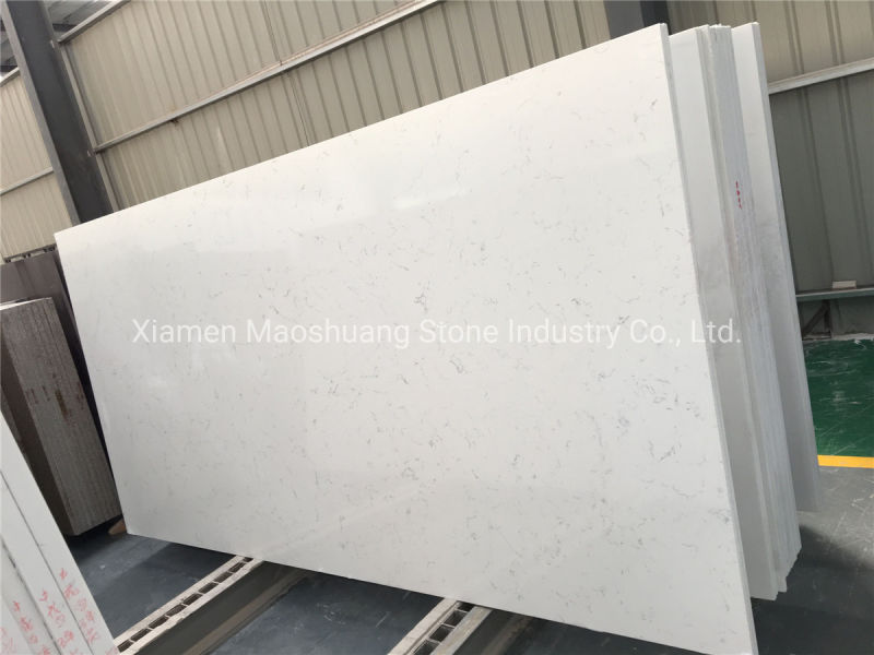 Carrara White Quartz for Countertops/Vanity Tops/ Interior Decoration