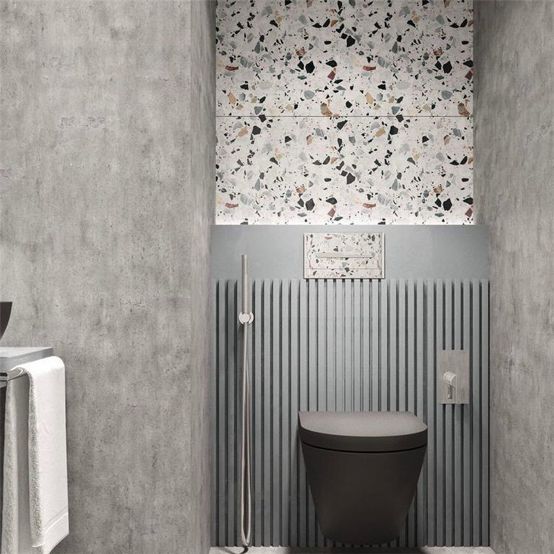 Decorative Wall Decor Precast Artificial Stone White Marble Chips Grey Terrazzo