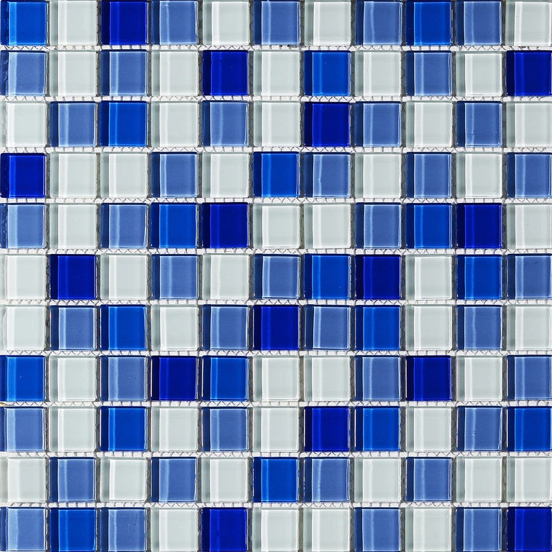 Blue Color Swimming Pool Bathroom Shower Floor Tile Wholesale Mosaic Glass Tile