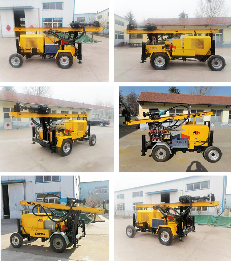 (TWD150) White Small Portable Water Well Drilling Rig for Drilling 100m
