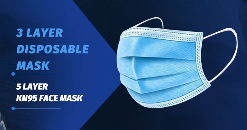 White and Blue GB Standard Fast Shipment KN95 Face Mask Wholesale Mask