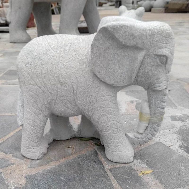 Natural Stone Carving White Marble Onyx Carved Elephant Statues for Sale