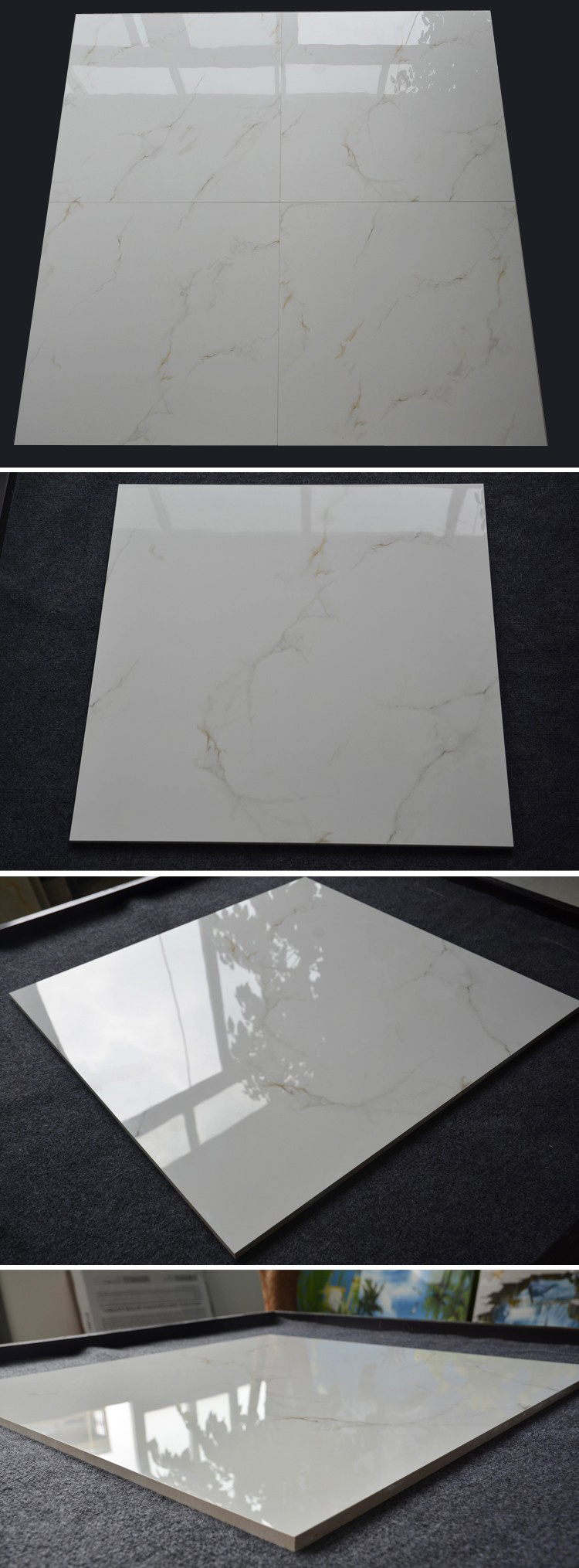 600X600 Egypt Style Cheap Bathroom Floor Tiles White Marble