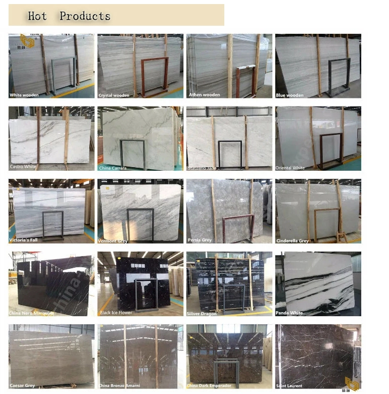 Polished Marble Vemont Grey/White/Black/Brown Marble for Tiles/Slab/Countertop Factory