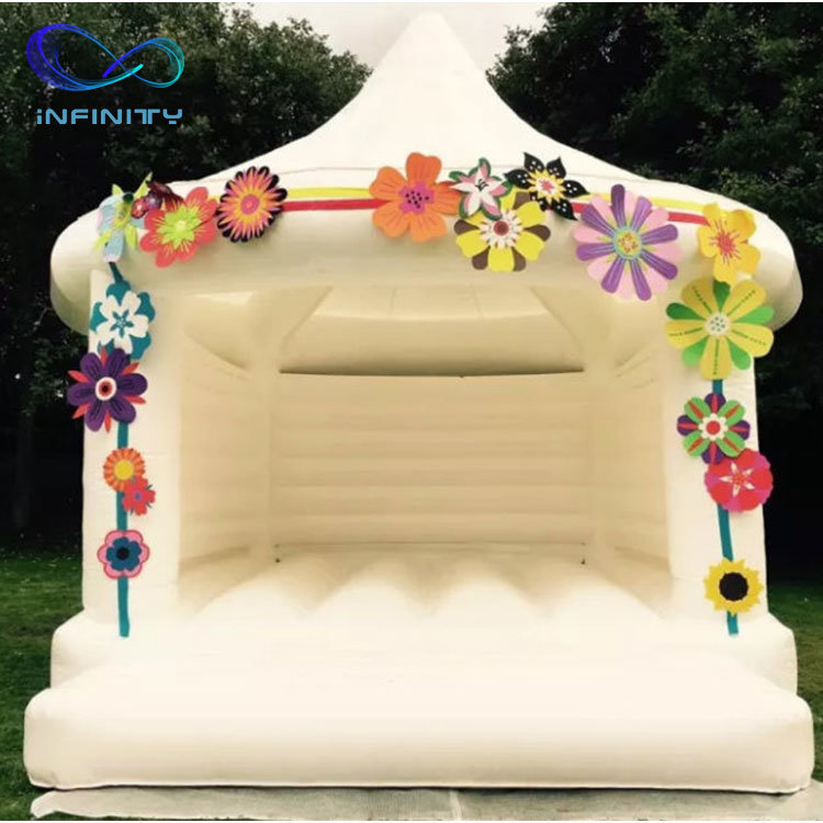 Manufacturer Inflatable Jumping Dome Wedding Jumper White Bounce Castle