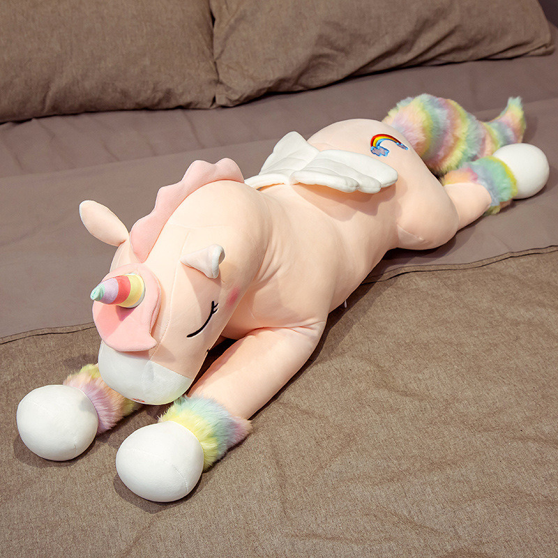 Eco Soft Stuff Custom Unicorn Plush Stuffed Toy with Rainbow Horn Plush Unicorn Toy