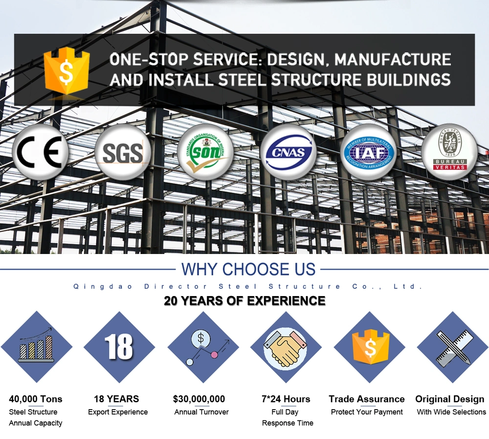 Ready Made Manufactured Steel Steel Workshops Made in China