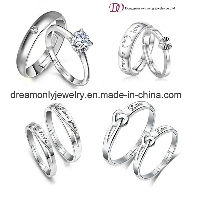 Fashion New Model Silver Ring, Cubic Zirconia Jewelry Engagement Ring, White Gold Diamond Wedding Ring