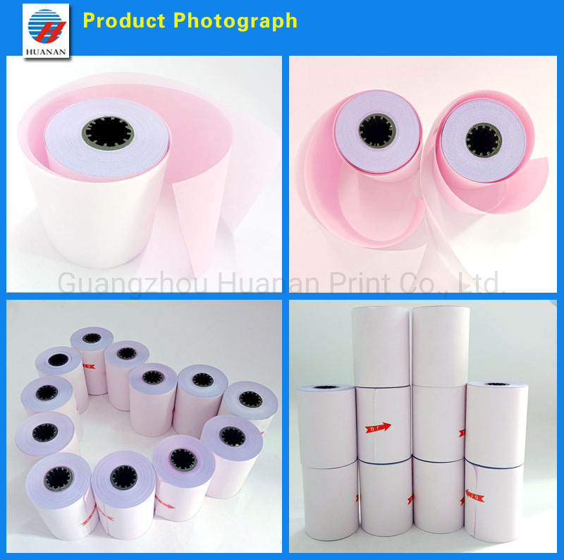 2 Layer Carbonless Thermal Paper Rolls with White and Yellow Color
