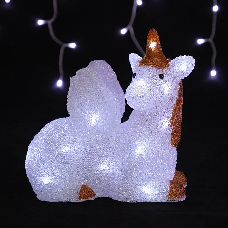 Wholesale 3D White Decoration Unicorn Acrylic Light