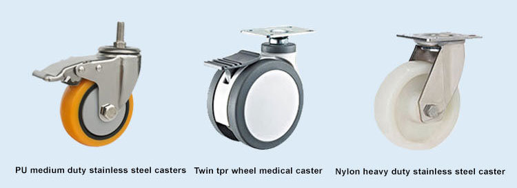 Rigid Type White PP Wheel Heavy Duty Caster