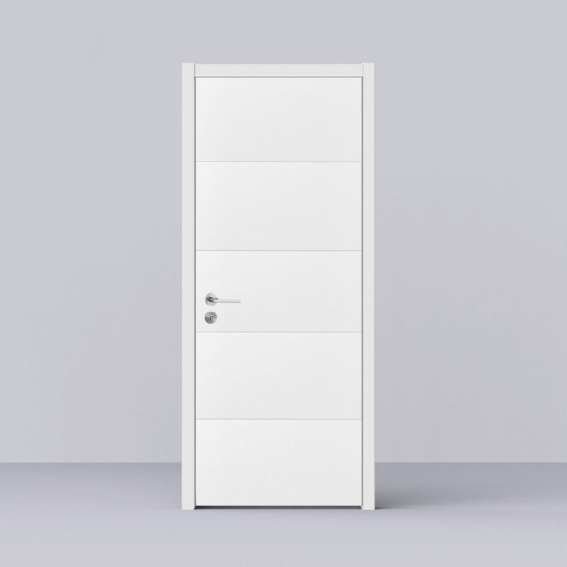 Economic White Wooden Door with Lacquer Painting