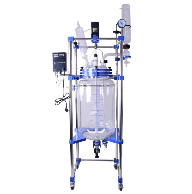 Chemical Continues Stirring Glass Jacketed Packed Bed Reactor