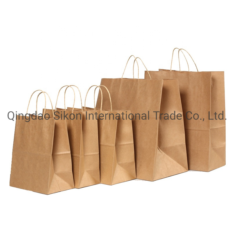 Factory Direct Sale White Paper Bag Flat Handle Shopping Bag