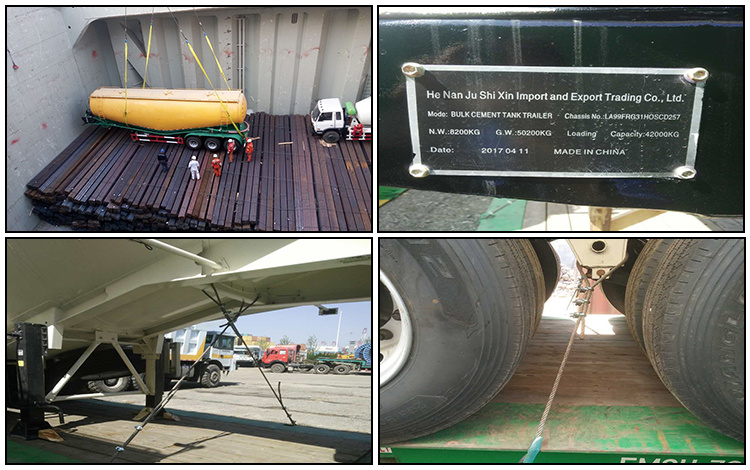 White Cement Tanker Trailer Cement Powder Material Storage Tanker Trailer