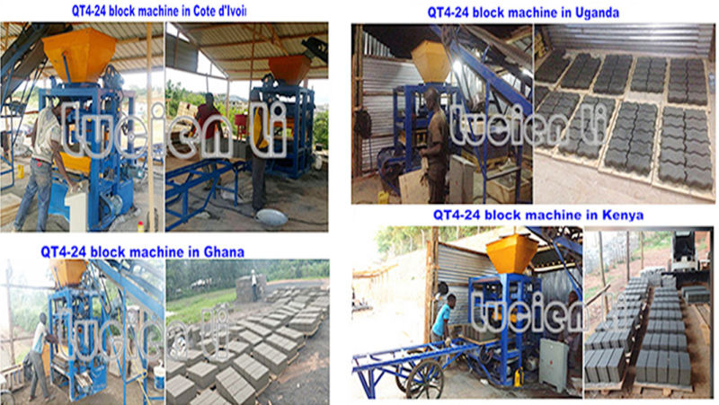 Qt4-24b Fly Ash Brick Machine/ Automatic Cement Material Block Production Line