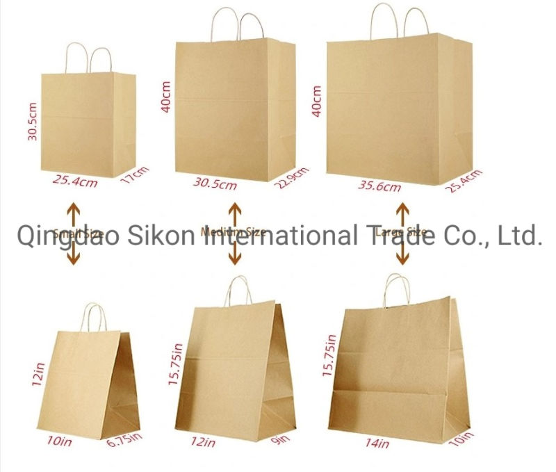 Factory Direct Sale White Paper Bag Flat Handle Shopping Bag