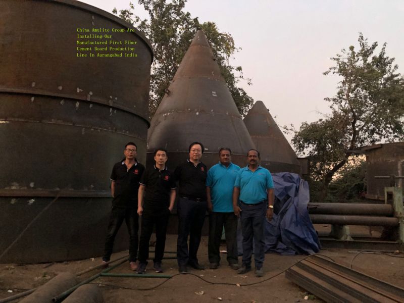 China Amulite Group Gypsum Fiber Cement Board Machine Process