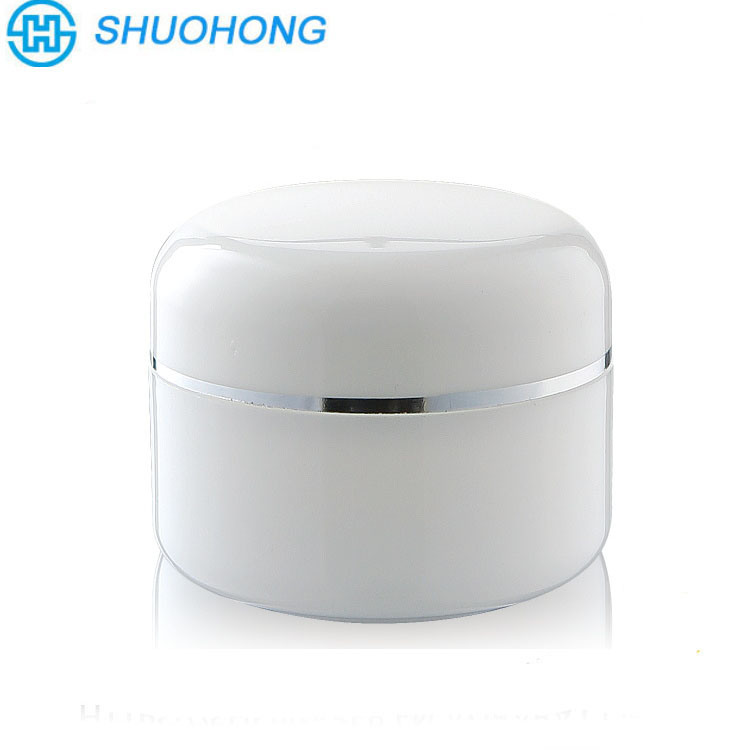 50g Double Wall White Skin Care Cream Plastic Jars
