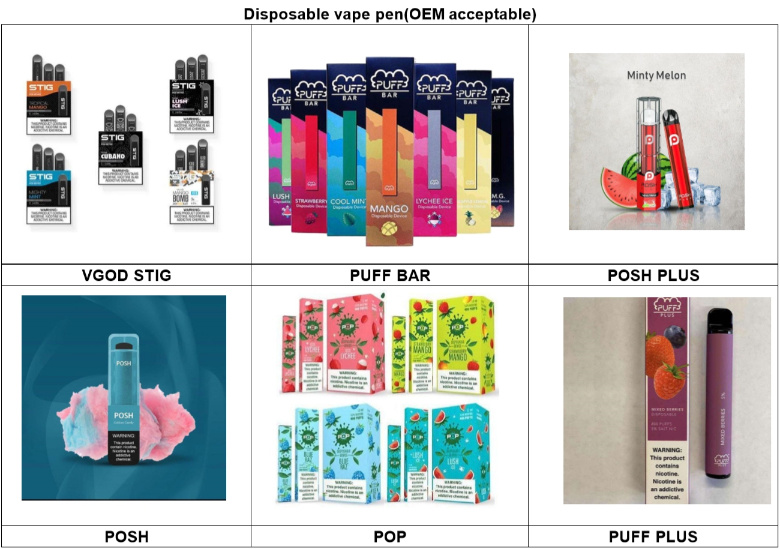 White Label Welcome 500puffs Posh Plus Style Disposable Vape Kit