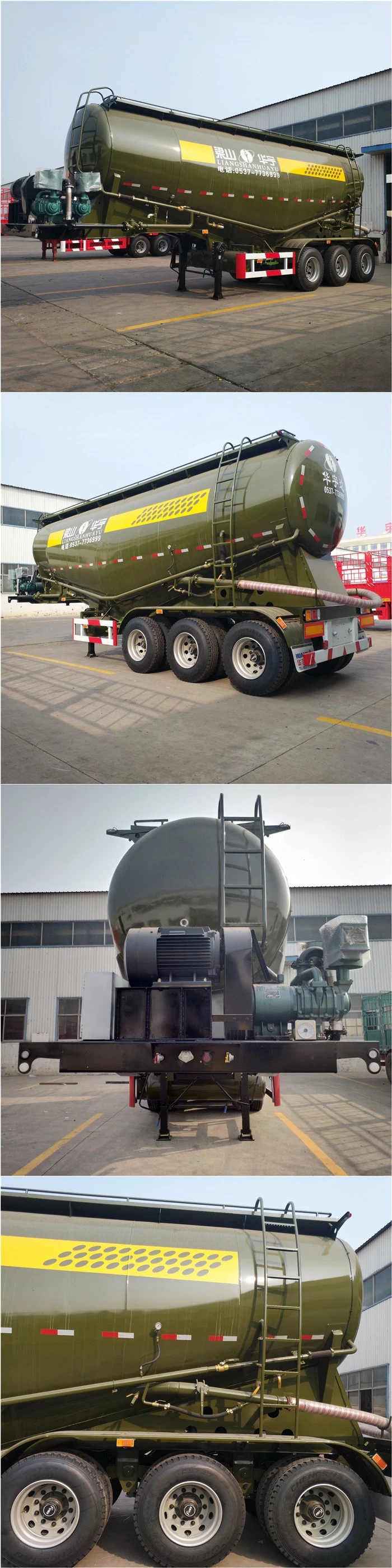 3 Axle New Type Bulk Cement Tank/Cement Tanker Semi Trailer for Sale