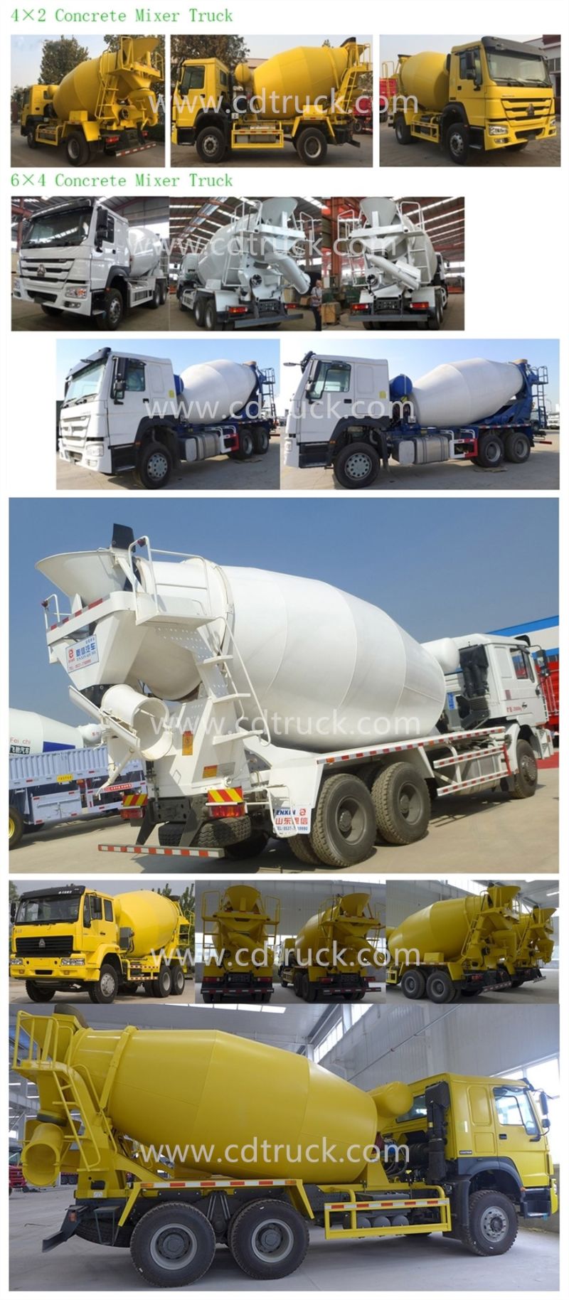 Sinotruk 10 Wheeler 8m3 Cement Mixture Concrete Mixing Truck