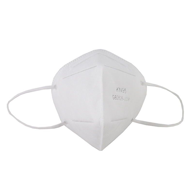 White Disposable 5ply KN95 Facemask with Earloop and Nose Bridge