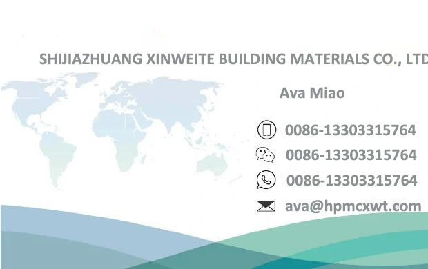 Cellulose HPMC Chemicals in Wall Putty Mortar Cement Admixture Tiles
