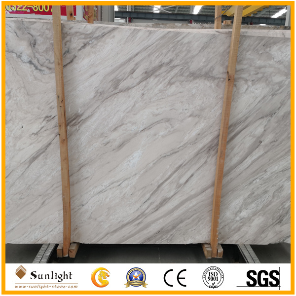 Polished White Blue Galaxy Palissandro Marble Tiles, White Marble with Blue Vein Stone